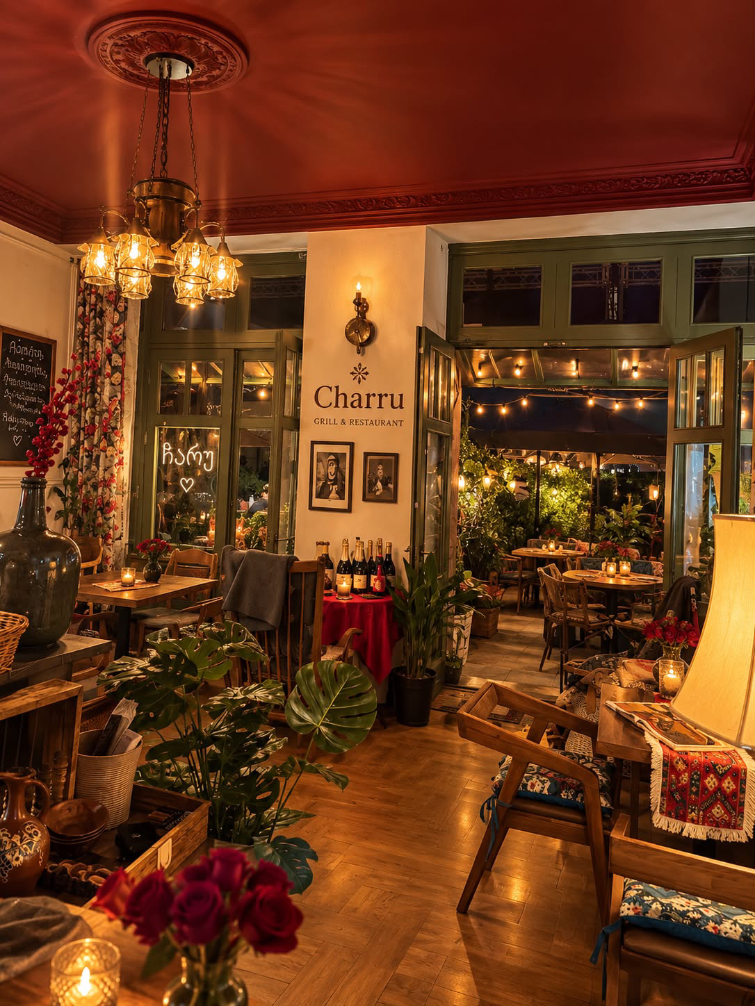 Charru restaurant interior in Tbilisi